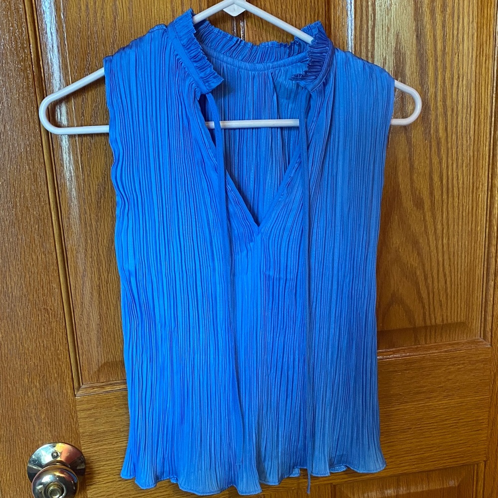 Zara Royal Blue Sleeveless Blouse